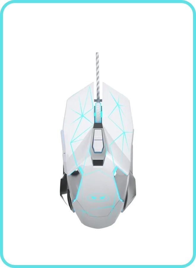 MageGee Gaming Mouse Wired G10, 7 Colors Breathing LED Backlit White Gaming Mouse, 6 Adjustable DPI (up to 3200 DPI), Ergonomic Optical Computer Mouse with 7 Buttons for Windows - Image 1